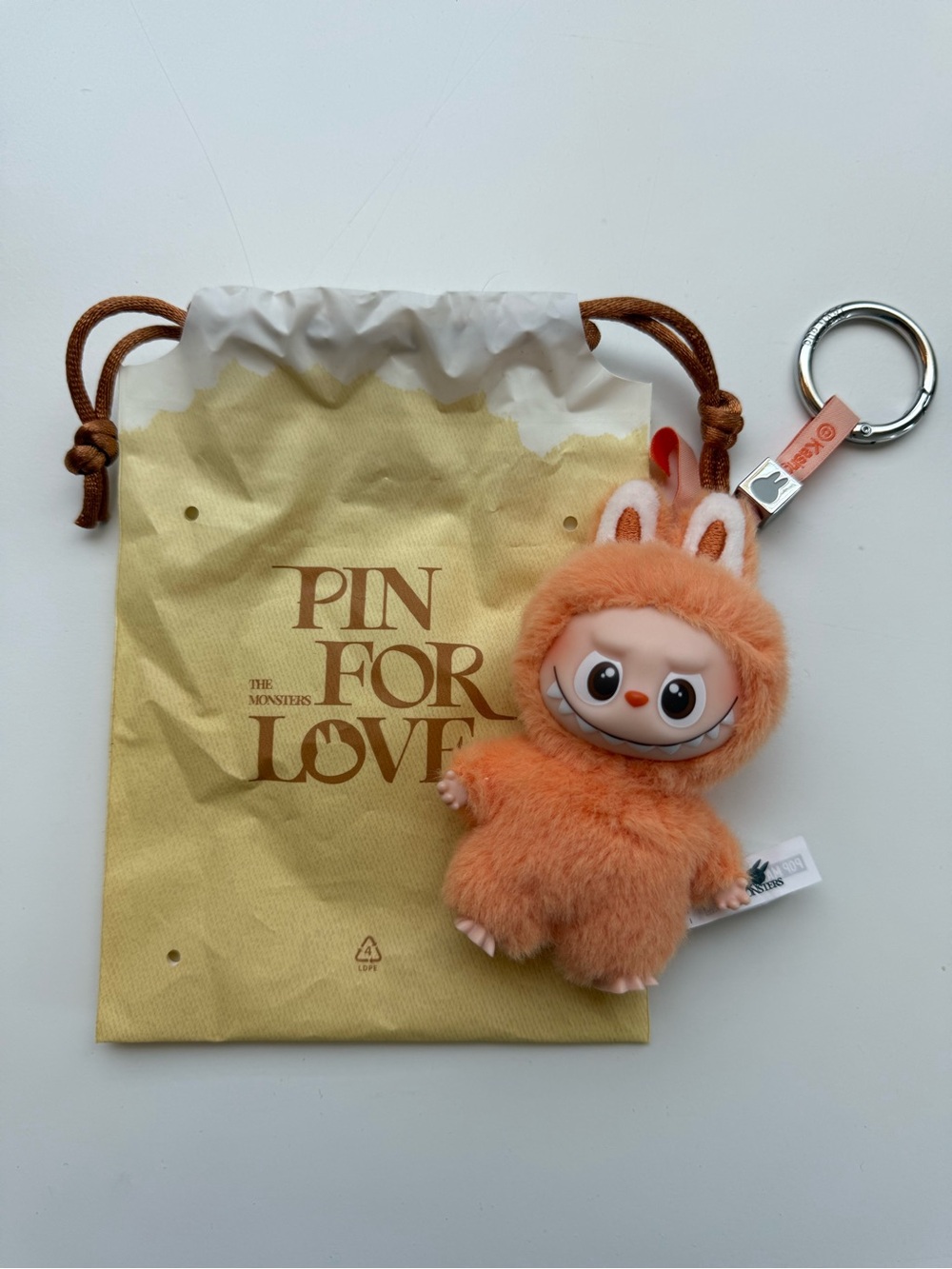 The Monsters Plush Keychain - Orange Bunny Charm